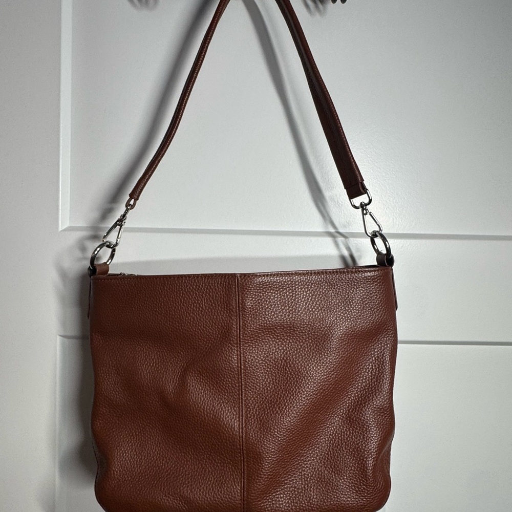 Befen Genuine Leather Shoulder Bag/Crossbody Hobo Bag with 2 removable straps - Picture 12 of 15